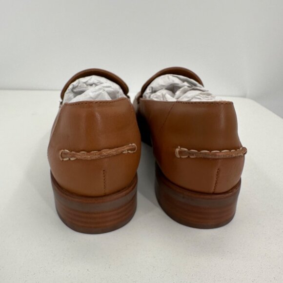 Everlane The Modern Loafer in Camel-Tan Leather sz 10 Stacked Heel Cushioned - Picture 6 of 7